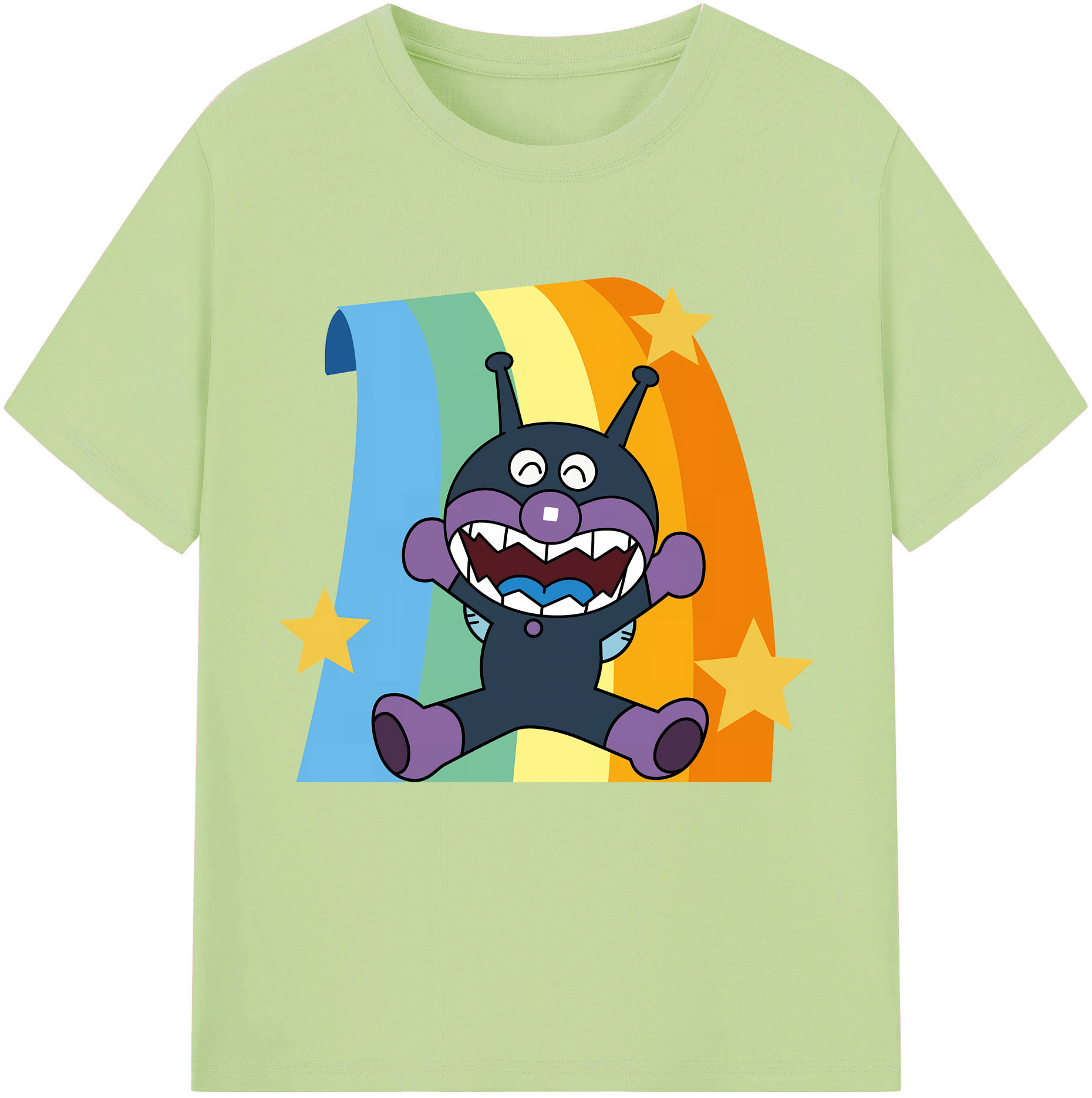 （画像用） アンパンマン Anpanman 綿100％半袖Tシャツ（フロントプリント）